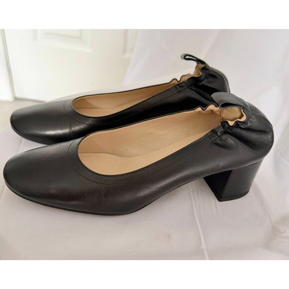 Everlane The Day Heel in Black Leather Women's sz. 8 - Picture 2 of 5